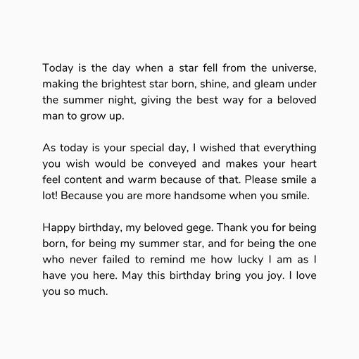Birthday Greetings.